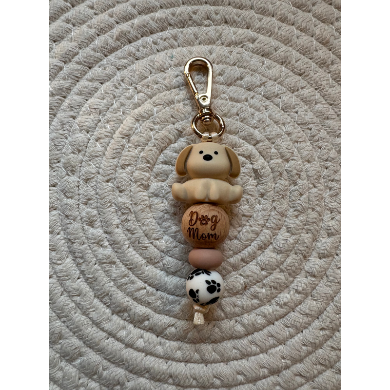 Sleutelhanger | Gegraveerde houten kraal | Dogmom