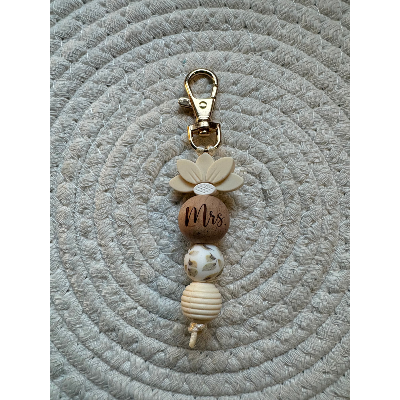 Sleutelhanger | Gegraveerde houten kraal | MRS