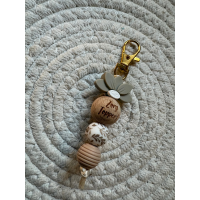Sleutelhanger | Gegraveerde houten kraal | Zorg topper